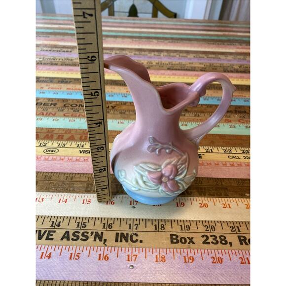 Vintage HULL Art Pottery USA W-2 - 5-1/2 Water Lilly Ewer Pitcher Vase Art Deco - Picture 7 of 7